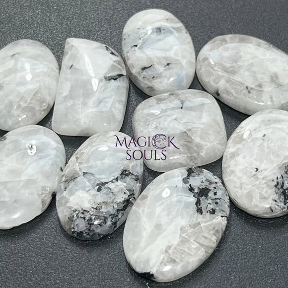 Moonstone Cabochons 100 Grams (8 to 12 pcs) Bulk Wholesale Polished Stones Natural Gemstones Healing Crystals And