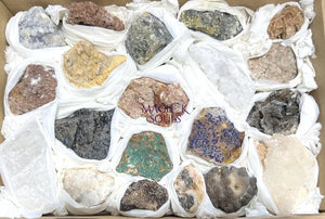 Morocco Mixed Minerals Crystal Druzy Collection Large Boxed Flat Wholesale Home & Living > Home Decor > Home Accents >
