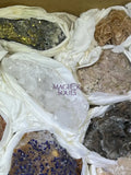 Morocco Mixed Minerals Crystal Druzy Collection Large Boxed Flat Wholesale Home & Living > Home Decor > Home Accents >