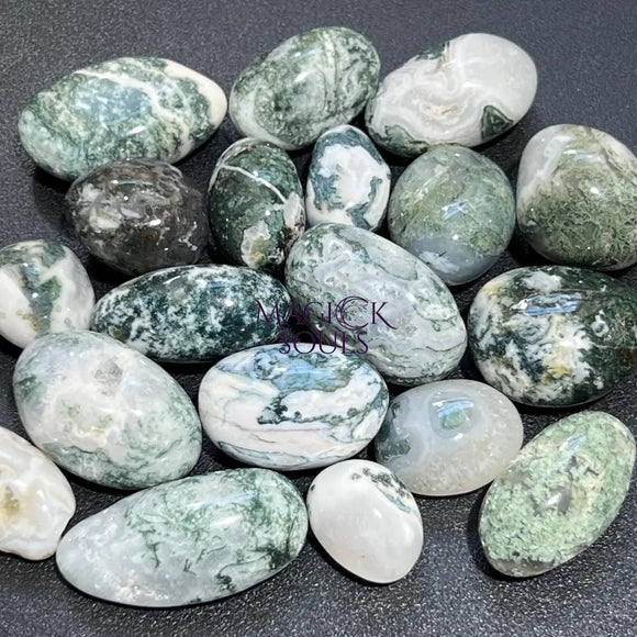 Moss & Tree Agate Tumbled Stones Mixed Quality (By The Piece or Pound) Bulk Wholesale Lot Home & Living > Home Decor >