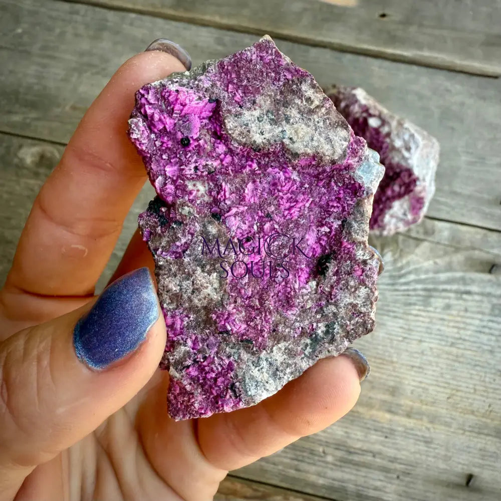 Natural Druzy Cobaltoan Calcite (Salrose) on Dolomite Matrix — Congo D Rocks & Fossils