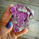 Natural Druzy Cobaltoan Calcite (Salrose) on Dolomite Matrix — Congo D Rocks & Fossils