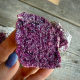 Natural Druzy Cobaltoan Calcite (Salrose) on Dolomite Matrix — Congo Rocks & Fossils