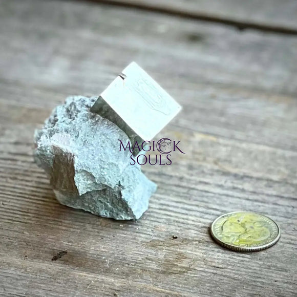 Natural Pyrite Cube in Matrix - Magick Souls