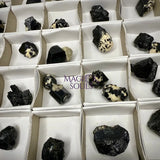 Natural Schorl Tourmaline with Hyalite Opal & Smoky Quartz – Namibia Rocks & Fossils