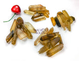 Natural Untreated Citrine Crystal Point (3 pcs) from Congo Rough Raw Stones Healing Cryatals And Stones Craft Supplies