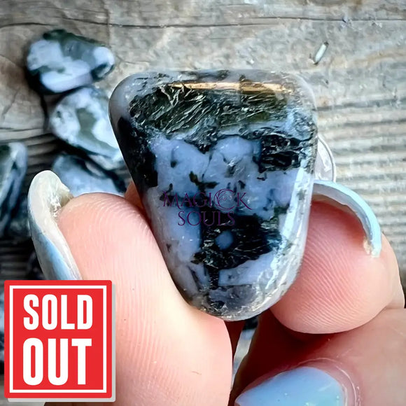 ONE DOLLAR STONE Indigo Gabbro / Mystic Merlinite Tumbled Crystal Magick Souls