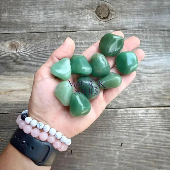 ONE DOLLAR STONE Tumbled Green Aventurine - Magick Souls