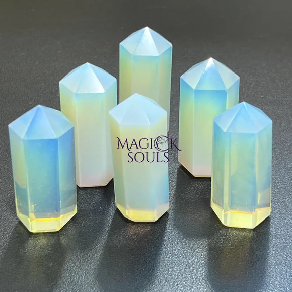 Opalite Glass Crystal Point Tower Obelisk Carving Wholesale Home & Living > Home Decor > Home Accents > Rocks & Geodes