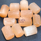Orange Red Selenite Crystal Tumbled Stones (By The Piece Or Pound) Wholesale Home & Living > Home Decor > Home Accents