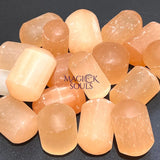 Orange Red Selenite Crystal Tumbled Stones (By The Piece Or Pound) Wholesale Home & Living > Home Decor > Home Accents