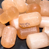 Orange Red Selenite Crystal Tumbled Stones (By The Piece Or Pound) Wholesale Home & Living > Home Decor > Home Accents