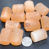 Orange Red Selenite Crystal Tumbled Stones (By The Piece Or Pound) Wholesale Home & Living > Home Decor > Home Accents