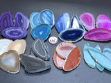 Oval Agate Slices (By The Piece)(2.5 3.5 Inches)(Size #0) Wholesale Pink Black Blue Teal Pink Purple Red Mixed Colors