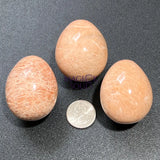 Peach Moonstone Polished Egg Carving Gemstone Decor Gifts And Supplies Home & Living > Home Decor > Home Accents >