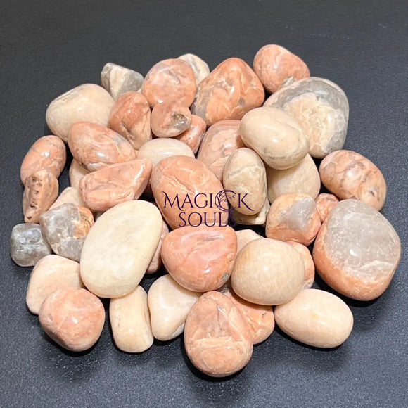 Peach Moonstone Tumbled Stones (By The Piece or Pound) Wholesale Home & Living > Home Decor > Home Accents > Rocks &