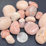 Peach Moonstone Tumbled Stones (By The Piece or Pound) Wholesale Home & Living > Home Decor > Home Accents > Rocks &