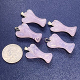 Pink Angel Rose Quartz Crystal Pendant (Silver Bail) Gemstone Jewelry Necklace Supply Jewelry > Necklaces > Crystal