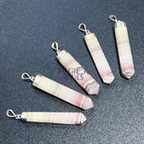 Pink Banded Calcite Crystal Point Pendant (925 Sterling Silver) Faceted Jewelry Necklace Supply Craft Supplies & Tools