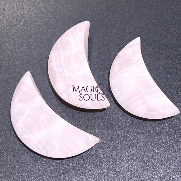Pink Mangano Calcite Crystal Crescent Moon Carving (UV Reactive) Wholesale Home & Living > Home Decor > Home Accents >