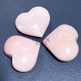 Pink Opal Puffy Heart Polished Crystal Carving Gemstones Decor Home & Living > Home Decor > Home Accents > Rocks &
