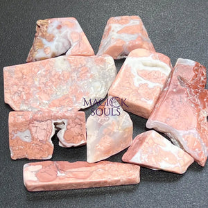 Pink Peach Petal Agate Polished Freeform Shapes (By The Piece Or Pound) Slices Bulk Carving Wholesale Home & Living >