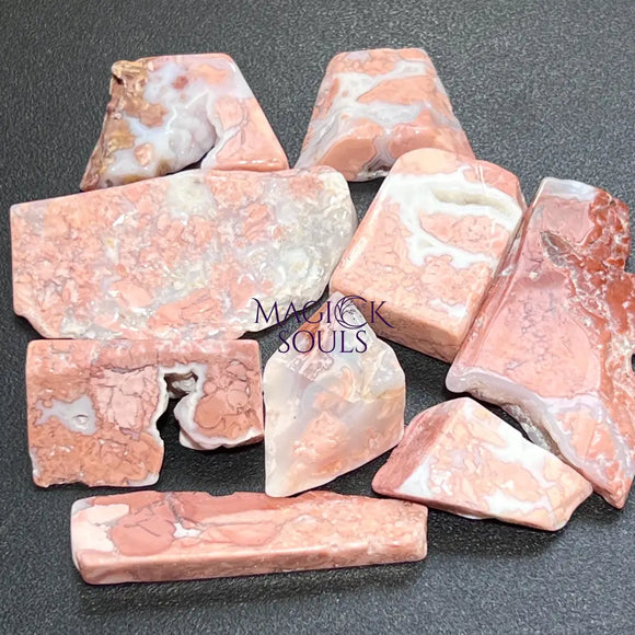 Pink Peach Petal Agate Polished Freeform Shapes (By The Piece Or Pound) Slices Bulk Carving Wholesale Home & Living >