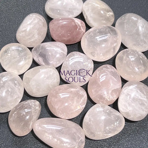 Pink Rose Quartz Crystal Tumbled Stones (By The Piece or Pound) Wholesale Home & Living > Home Decor > Home Accents >