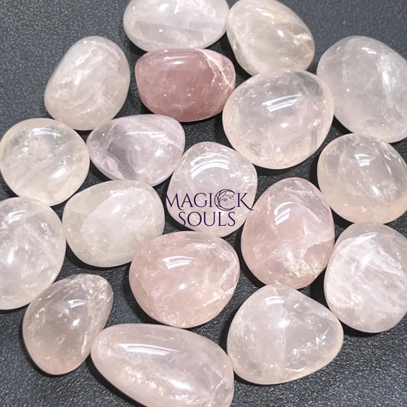 Pink Rose Quartz Crystal Tumbled Stones (By The Piece or Pound) Wholesale Home & Living > Home Decor > Home Accents >