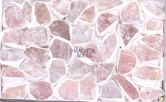 Pink Rose Quartz Rough Crystal (Avg 7 LBs) Large Box Flat Bulk Wholesale Home & Living > Home Decor > Home Accents >