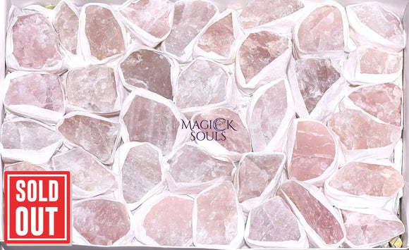 Pink Rose Quartz Rough Crystal (Avg 7 LBs) Large Box Flat Bulk Wholesale Home & Living > Home Decor > Home Accents >