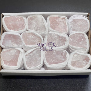 Pink Rose Quartz Rough Crystals (Avg 2 LBs) Small Box Flat Bulk Wholesale Lot Raw Stones Gemstones Home & Living > Home