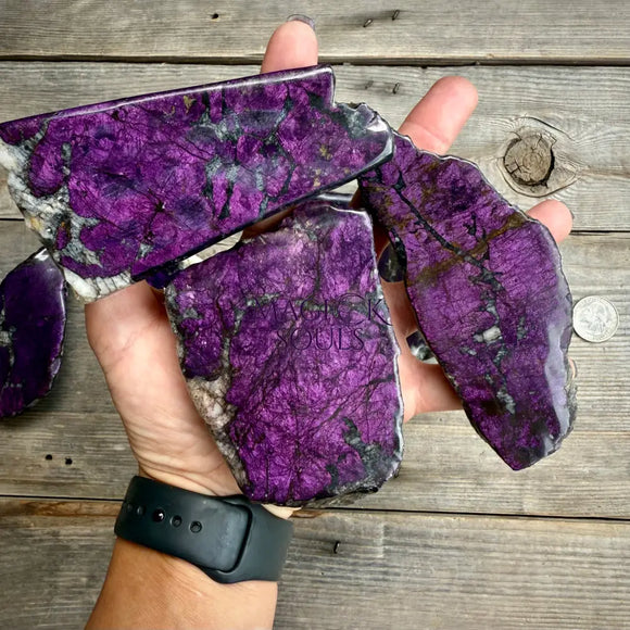 Polished One-Sided Purpurite Slabs – Namibia Rocks & Fossils