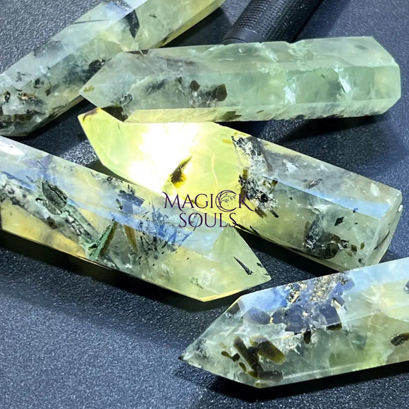 Prehnite Standing Crystal Point Towers Obelisks Bulk Wholesale Polished Gemstones Home & Living > Home Decor > Home