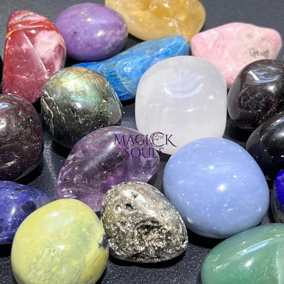 Premium Extra Quality Tumbled Stone Mix (1 LB) One Pound Polished Bulk Wholesale Gemstones Home & Living > Home Decor >