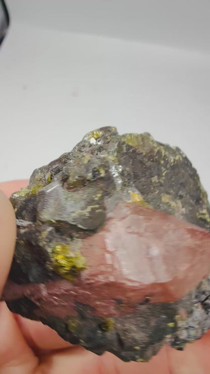 Hematite Quartz with Epidote and Pyrite – One of a Kind Mineral Specimen