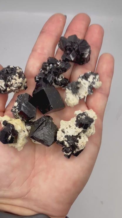 Natural Black Schorl Tourmaline & Smoky Quartz – Namibia