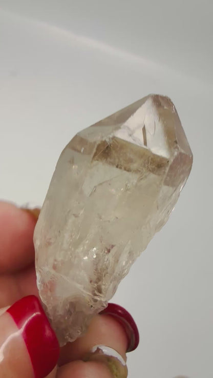 Rare Elestial Record Keeper Quartz Point — Natural Brazilian Skeletal Quartz
