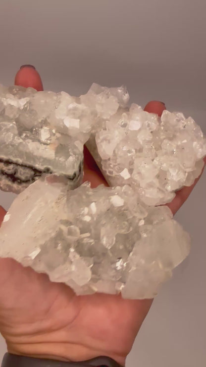 Natural Apophyllite Crystal Clusters