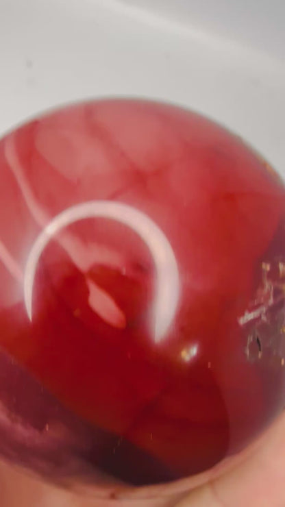 Pink and Red Mookaite Jasper Sphere – 65mm Polished Australian Crystal
