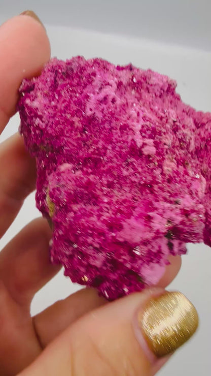 Honeycomb Ruby Raw Mineral Specimen – Natural Red Corundum, UV Reactive