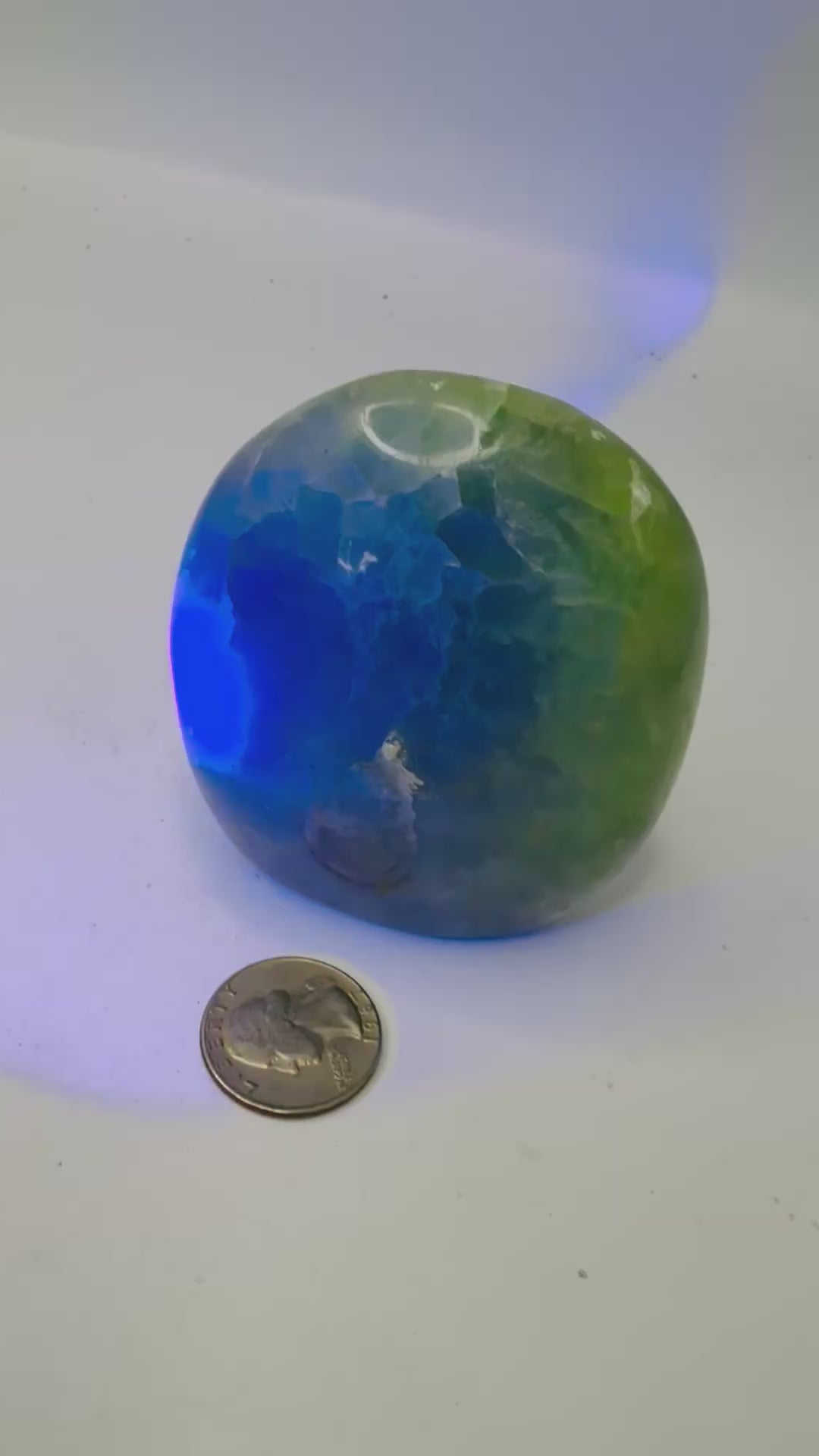 UV reactive green fluorite freeform video - Magick Souls