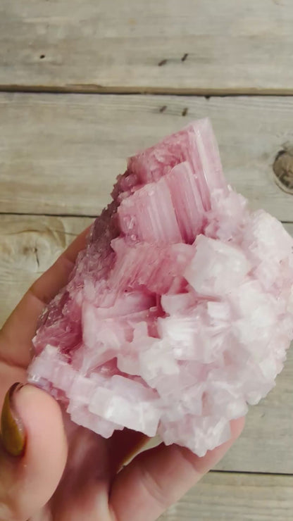 Pink Halite Crystal Cluster – Natural Specimen, One of a Kind