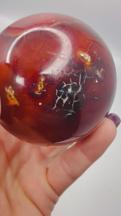 Carnelian Sphere – 60mm Polished