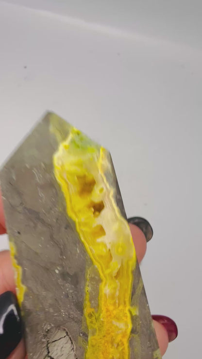 Bumblebee Jasper Tower – Polished Indonesian Crystal Point