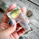 Purple Sunset Flash Labradorite One-Side Polished Slabs - Magick Souls