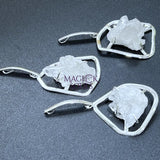 Quartz Crystal Cluster Pendant (Silver Plated) Statement Piece Craft Supplies & Tools > Beads Gems & Cabochons > Charms