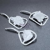 Quartz Crystal Cluster Pendant (Silver Plated) Statement Piece Craft Supplies & Tools > Beads Gems & Cabochons > Charms