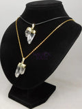 Quartz Crystal Double Point Pendant (Gold Plated) Wholesale Craft Supplies & Tools > Beads Gems & Cabochons > Charms &