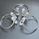 Quartz Crystal Point Adjustable Cuff Bangle Bracelet (Silver Plated) Costume Jewelry Supply Jewelry > Bracelets > Cuff